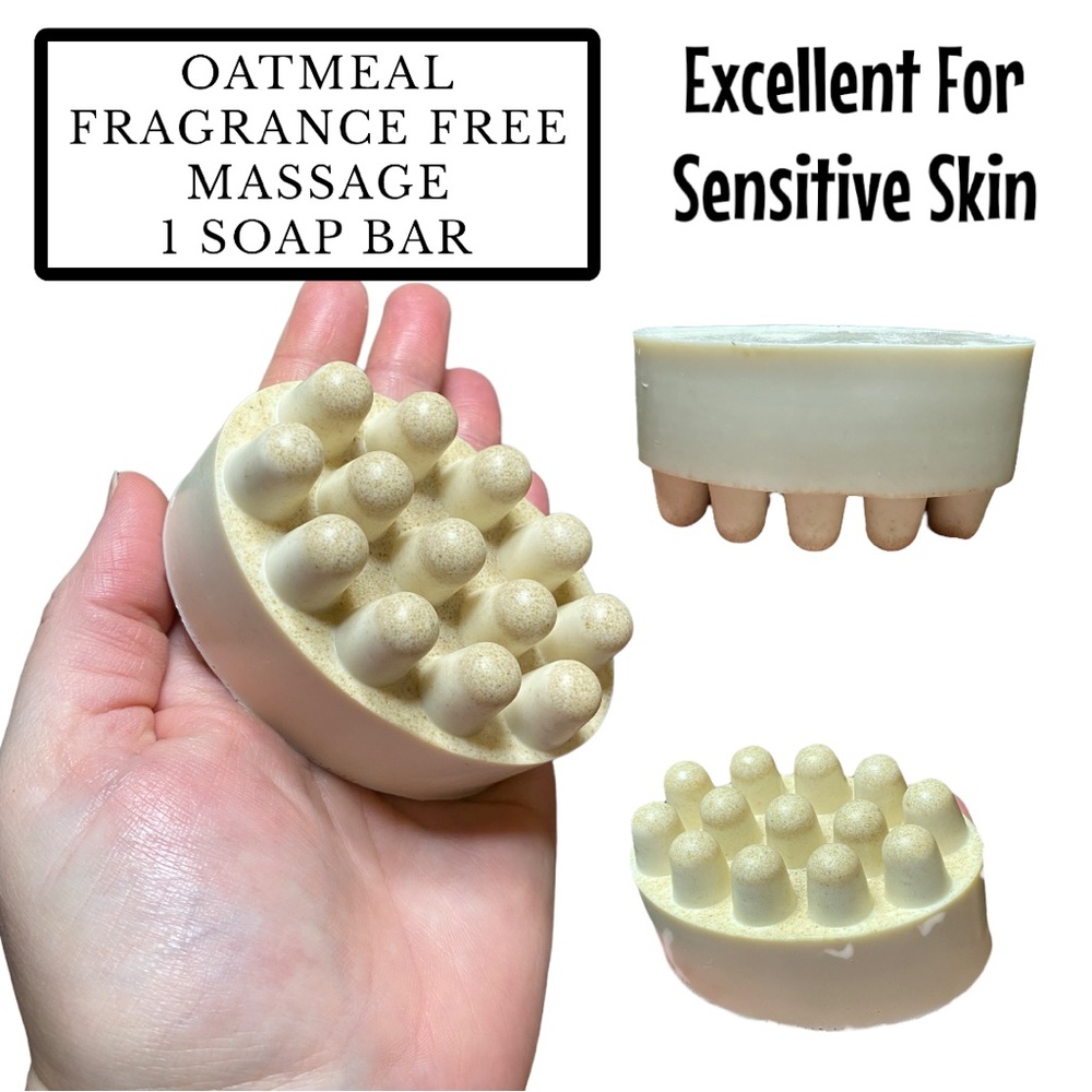 1 Bar Oatmeal Massage, Fragance Free, Handmade Soap ( PRICE IS FIRM ) Great Gift